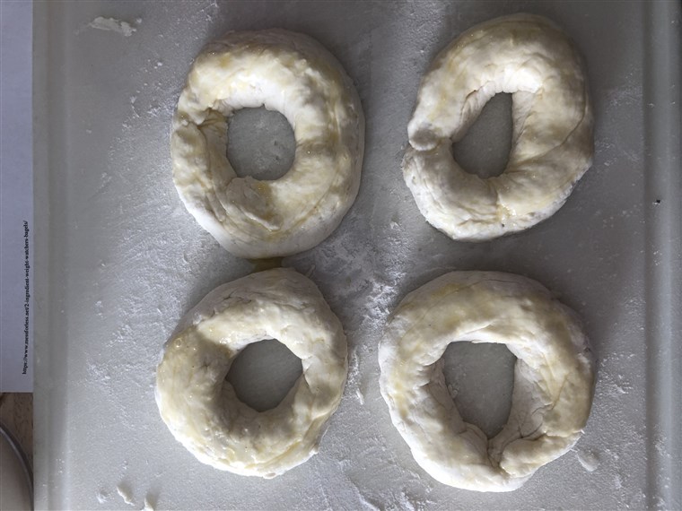 Detta bagel dough is made with just two ingredients: self-rising flour and Greek yogurt.