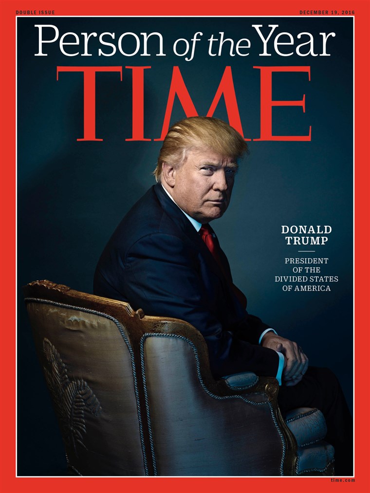 Išrinktasis pirmininkas Donald Trump is TIME's Person of the Year for 2016
