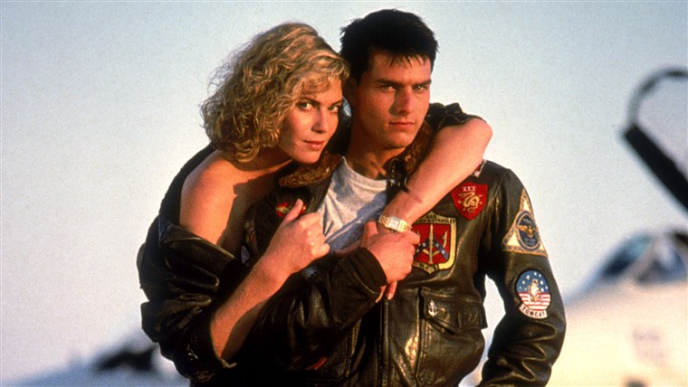 ТОП GUN, Kelly McGillis, Tom Cruise, 1986, (c) Paramount/courtesy Everett Collection