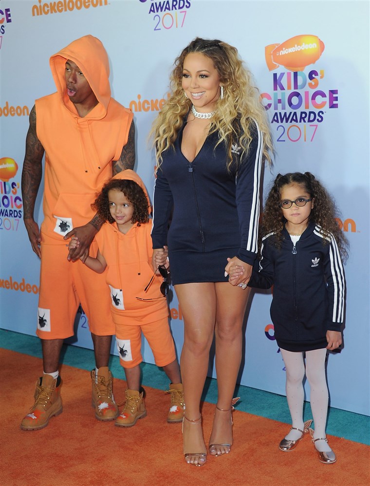 Mariah Carey and Nick Cannon arrive with their twins at Nickelodeon's 2023 Kids' Choice Awards 