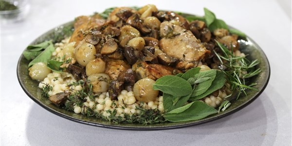 kryddad Chicken with Lebanese Couscous