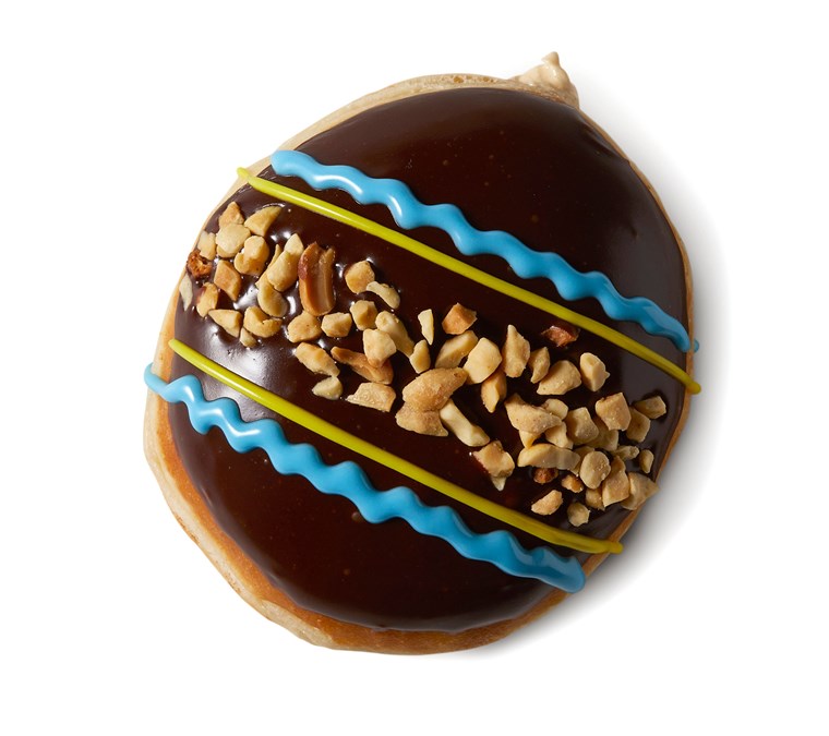 Криспи Kreme announced the release of its new Reese's Peanut Butter Egg doughnuts Monday.